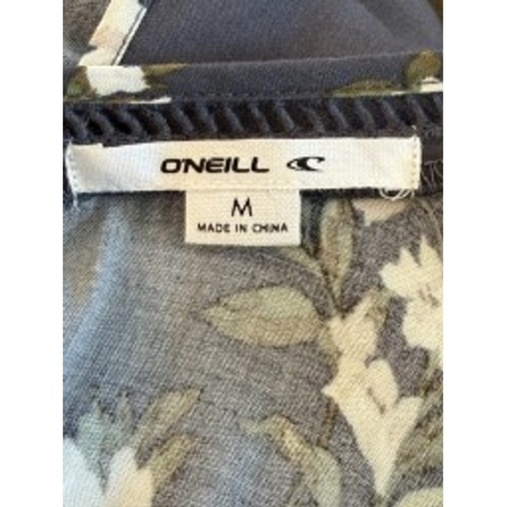 O'Neill Stevie Kendra Gray Floral Eyelet Mini Dress Size Medium - Picture 6 of 9